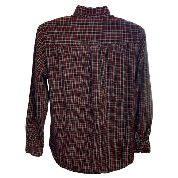 Saddlebred Plaid Button Down Flannel Shirt Size M Long Sleeve Casual Cotton - Picture 4 of 8